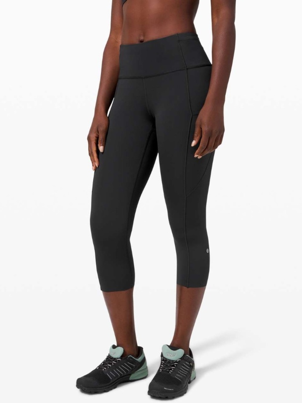 Lululemon Fast and Free Crop II 19" *Non-Reflective Black Size 6 W6BCUS